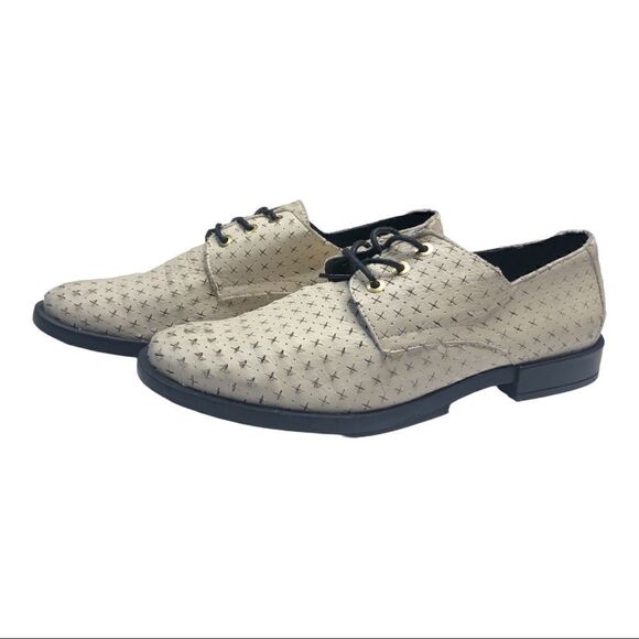 Miista London leather white lace up loafers size 38 EU or US women’s size 7.5 - Picture 11 of 12